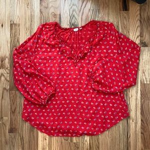Fun Floral Gap Maternity Shirt, Sz L